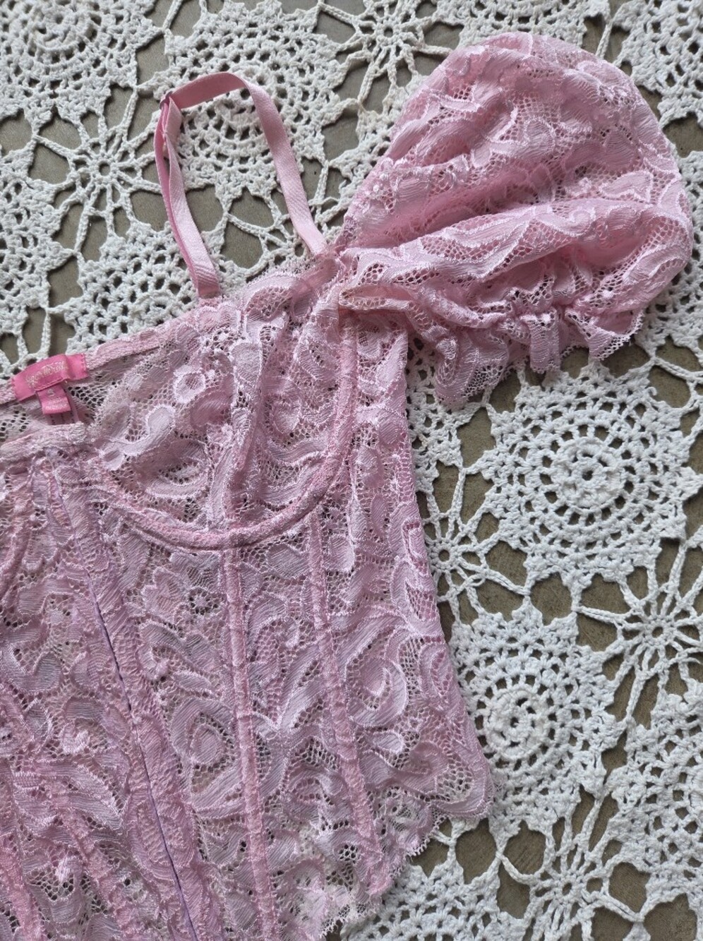 Dolls Kill Sugar Thrillz Yours Truly Lace Corset - Picture 4 of 10